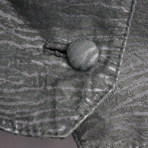 Ladies' Vintage Pelle Cuir Textured Leather Cropped Jacket Medium - Picture 12 of 14